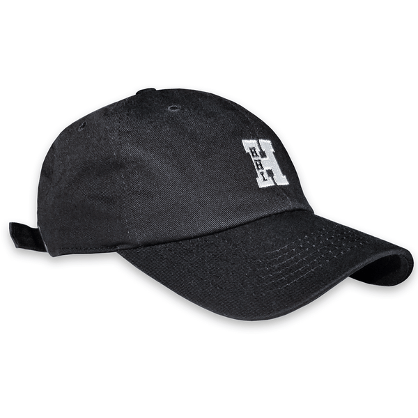 Unisex HHI Strapback Dad Hat Black White