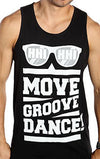 Move Groove Dance Unisex Tank - Black/White